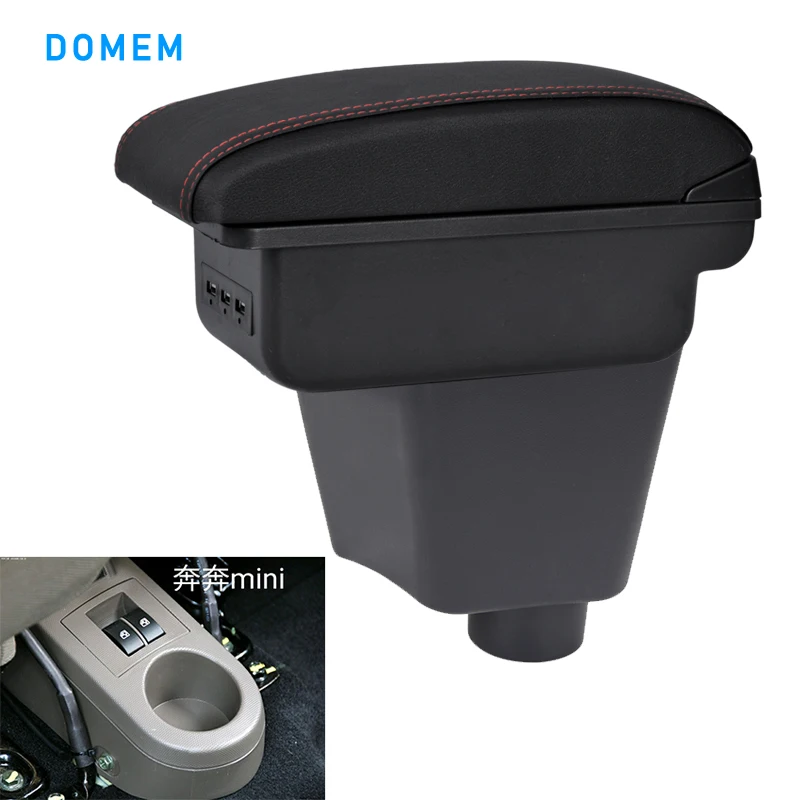 For Renault Clio 4   Car Armrest box Central Store Content With Retractable Cup Hole Large Space Dual Layer USB