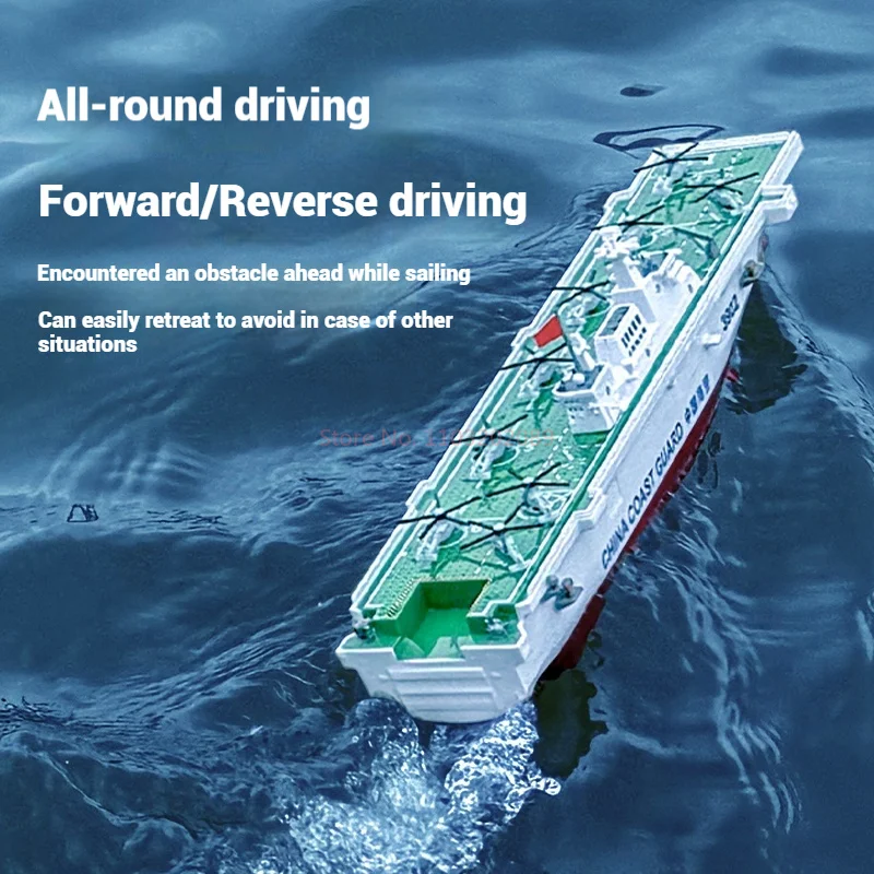 New Remote-Controlled RC Coast Guard Attack Ship Simulation Military Model Children'S Submersible Toy Electric Boat Gifts