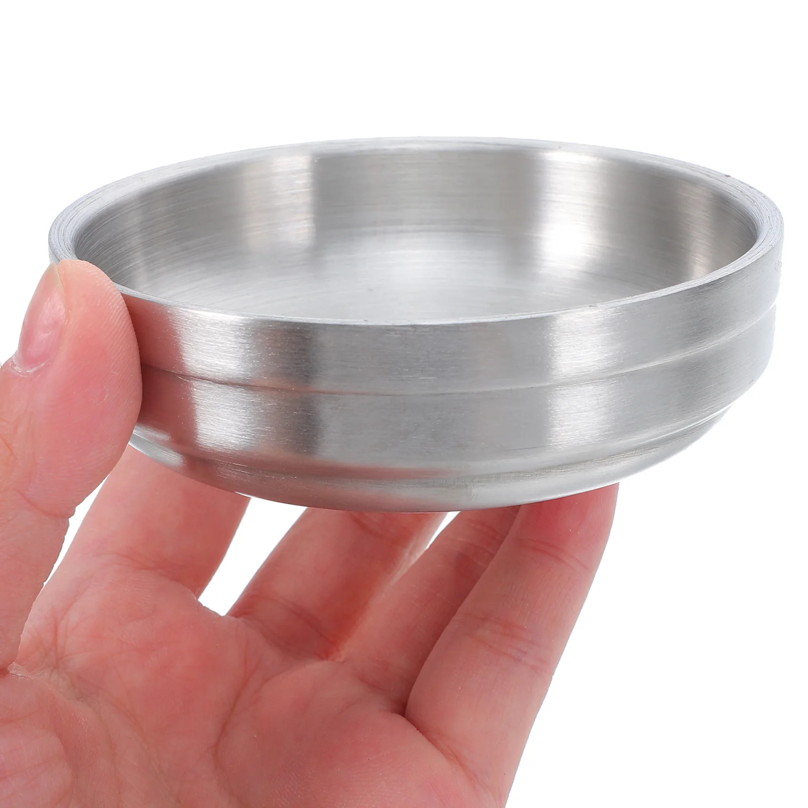 

3pcs Korean Golden Dipping Dish Stainless Steel Bowl Condiment Sushi Sauce Plate Seasoning Holder Round Metal 304 Serving