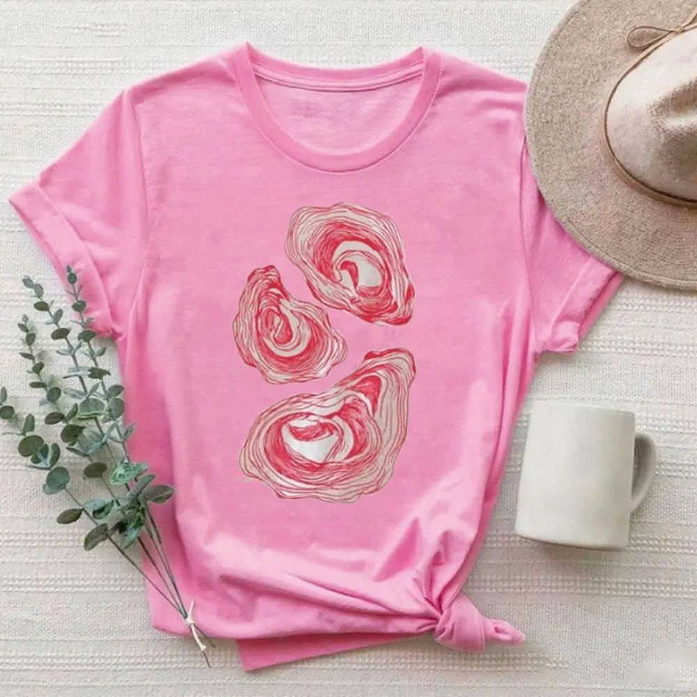 미니멀리스트 굴 셔츠 해양 스타일 티셔츠 심플 트렌디 굴 애호가 선물 해안 미학 디자인 의류 스트리트웨어 Y2K