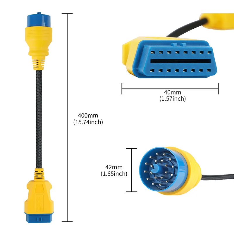 Adapter cable Nylon extension cable Diagnostic interface OBD20pin to 16pin