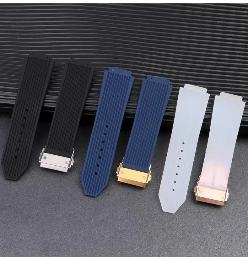 Breathable Silicone Watchbands for Hublot Yubo Big Bang Classic Fusion Series Waterproof Sweatproof Watch Strap 26x19mm