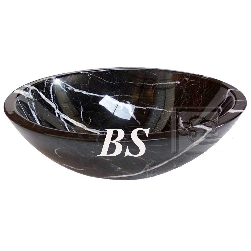 Bathroom Sinks Black Marquina Marble Wash Basin Marble Bathroom Stone Sink Kitchen Stone Basin/Sink