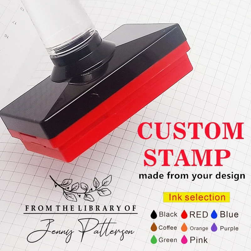 Personalized Logo Self inking Stamp Customized Photosensitive ink Stamp Your design picture