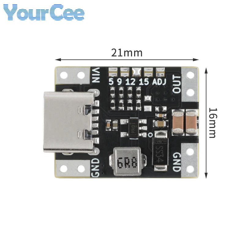 TPS61040 Mini Boost Step Up Board Module 5V/9V/12V/15V Output DC-DC Switching Power Supply Module 1Mhz 50uA-150uA