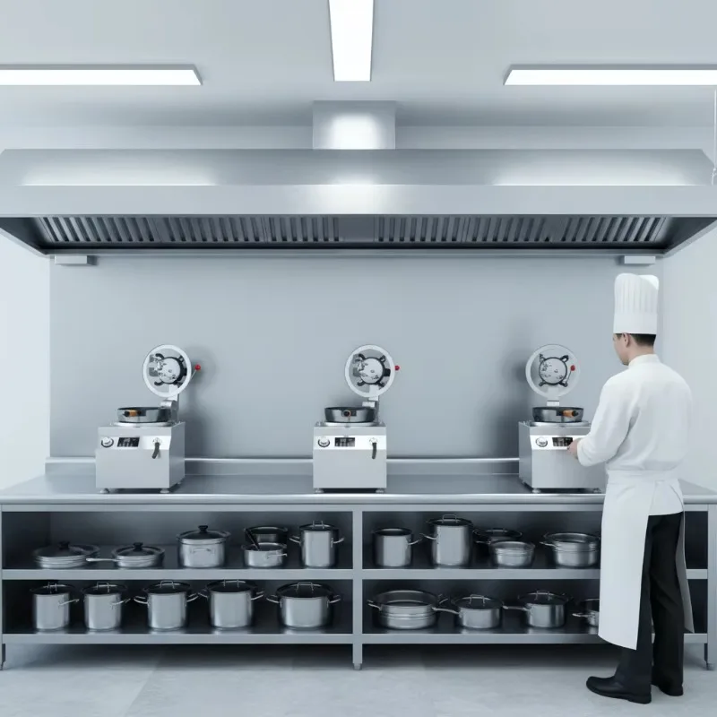 

Кухонная машина-робот для приготовления пищи из нержавеющей стали (газ/электричество) с легким управлением и простой очисткой, для жарки и приготовления риса.