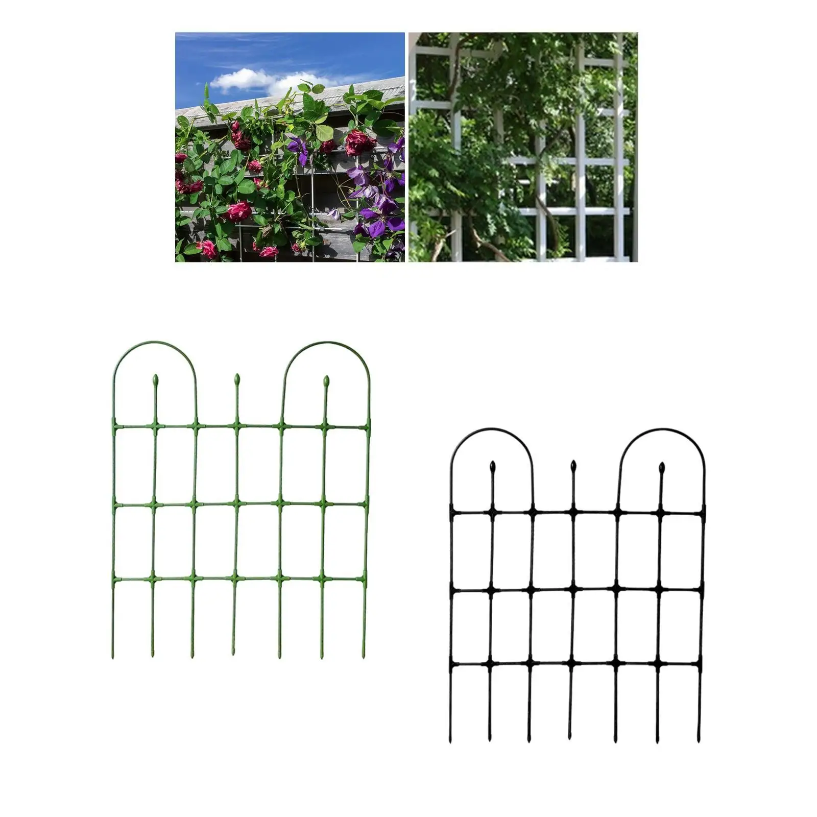 Garden Decoration Outdoor Iron Plastic Trellis Frame Climbing Plant Support Wall Rose Vines Fence for Courtyard and Balcony