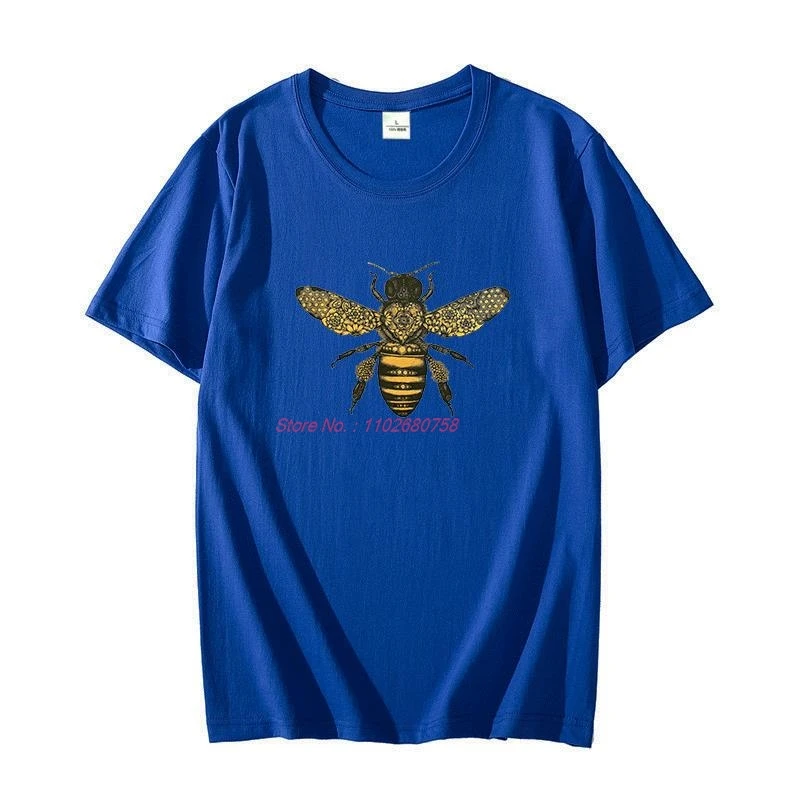 Bee Drawing Moth Insect Tattoo Cool graphic t shirts oversize t-shirts short sleeve t-shirts O-neck T-shirt Summer Men clothing