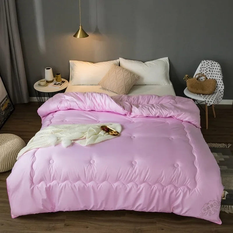 

2024 new solid color odorless wool quilt core winter thickened warm winter quilt four seasons wool quilt