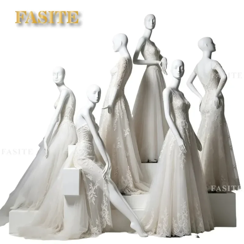 For Clothing Store Display Stand Half Body Mannequin Female Dress Form Wedding Shop Window Showcase Retail Garment Holder