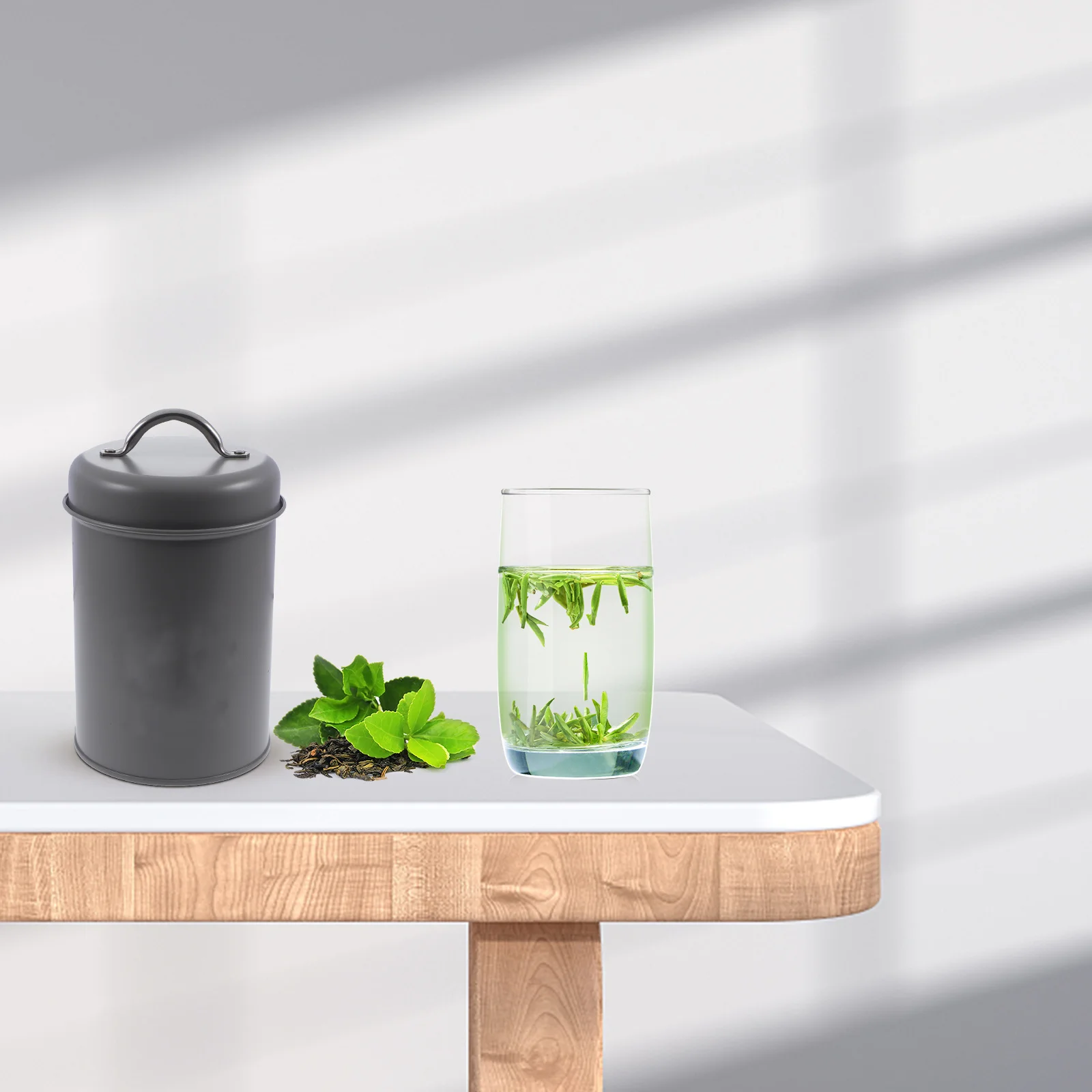 

Airtight Candy Canister Premium Iron Material Coffee Tea Sugar Storage Jar Desktop Decoration Coffee Canister