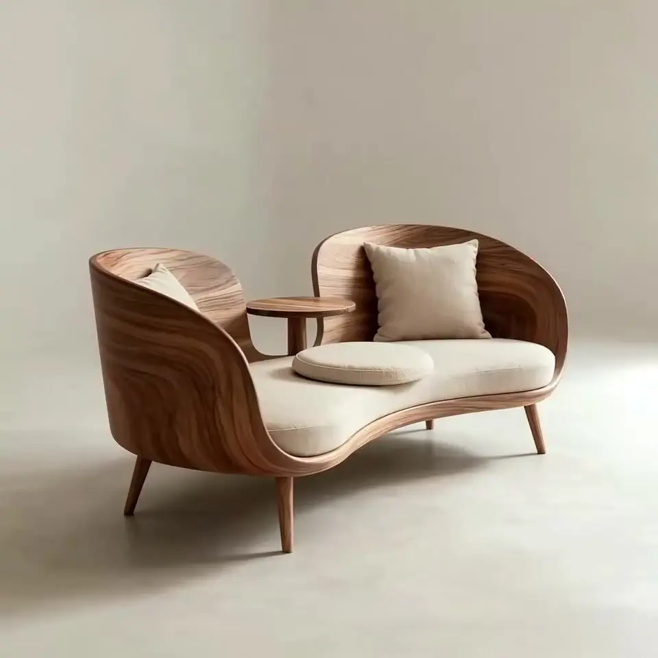 Solid wood small apartment dual-purpose sofa bed Arhat couch chaise longue coffee table combination living room
