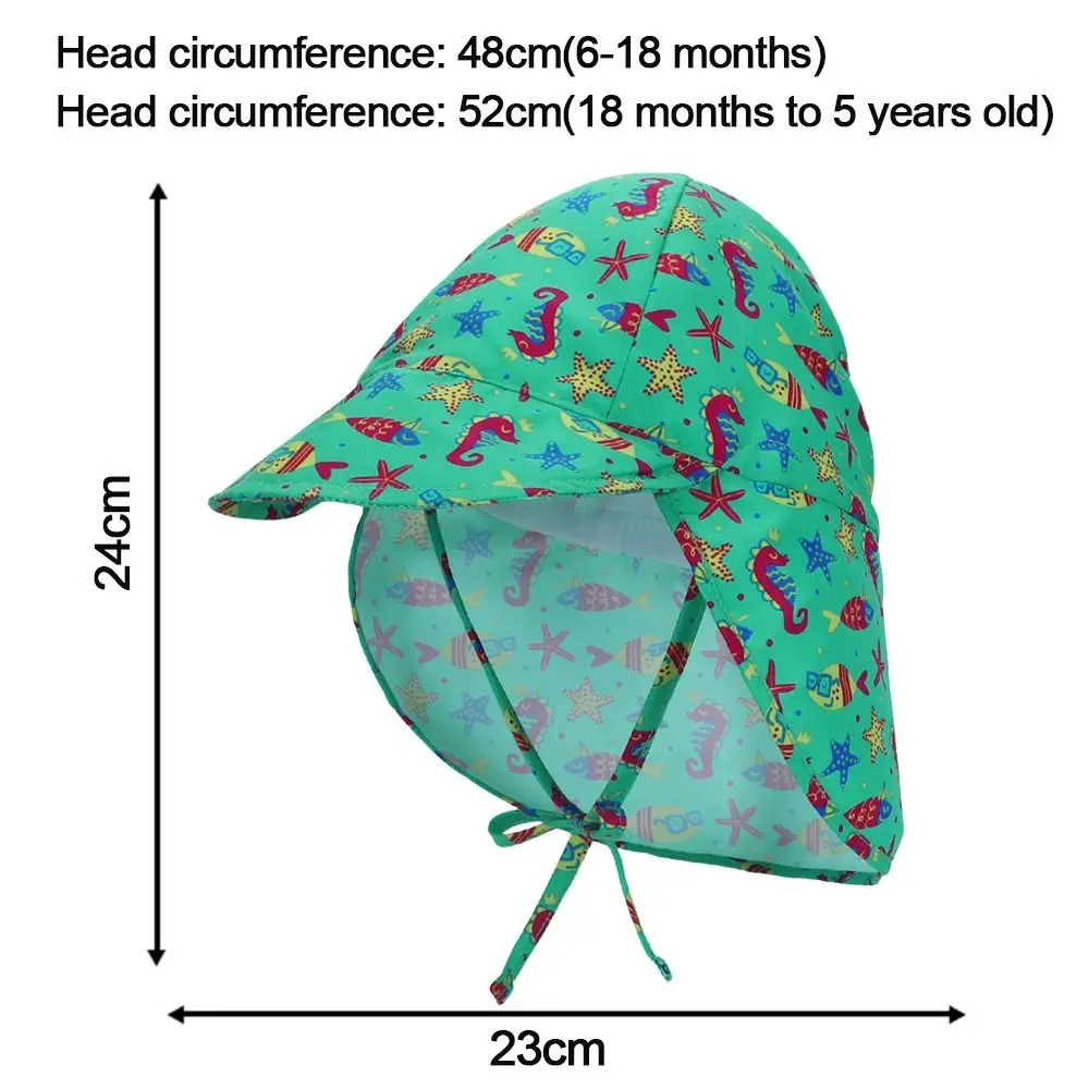 Crianças Verão Balde Chapéus Proteção UV Ao Ar Livre Praia Sun Hat Boy Girl Flap Cap Ajustável Aba Larga Cap Sunscreen Hat