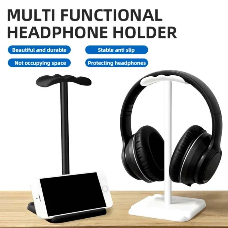 

Headphone Stand Holder Space Saving Gaming Headset Stand Rack Desktop Organizer Display Earphone Hanger Bracket