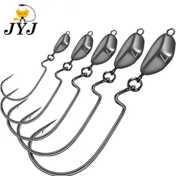 JYJ 20pcs 3.5g  5g 7g 10g 14g fishing jig wacky drop shot Texas rig fishing hook for soft worm bait tackle