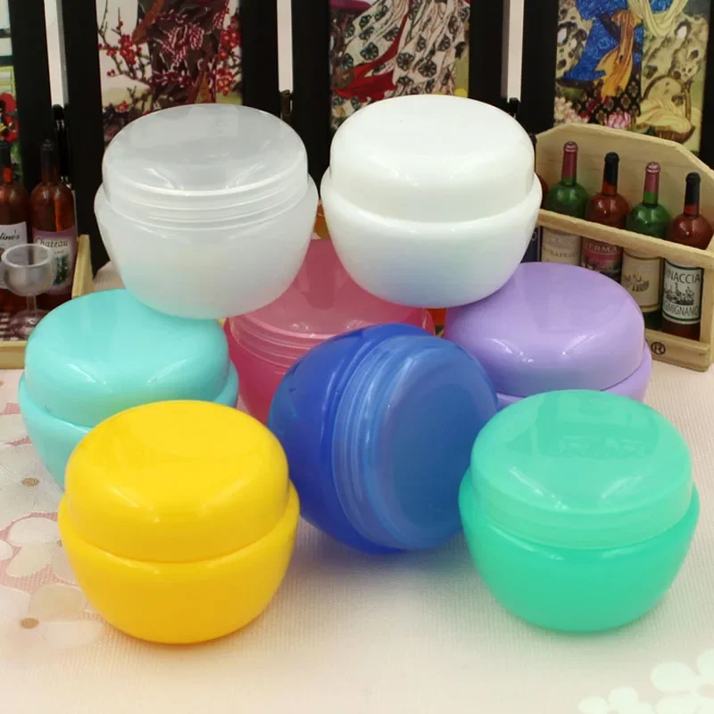 5pcs 5g/10g/20g/30g Empty Plastic Travel Cosmetic Jars Makeup Container Mushroom Bottles Vials Face Cream Sample Pots Gel Boxes