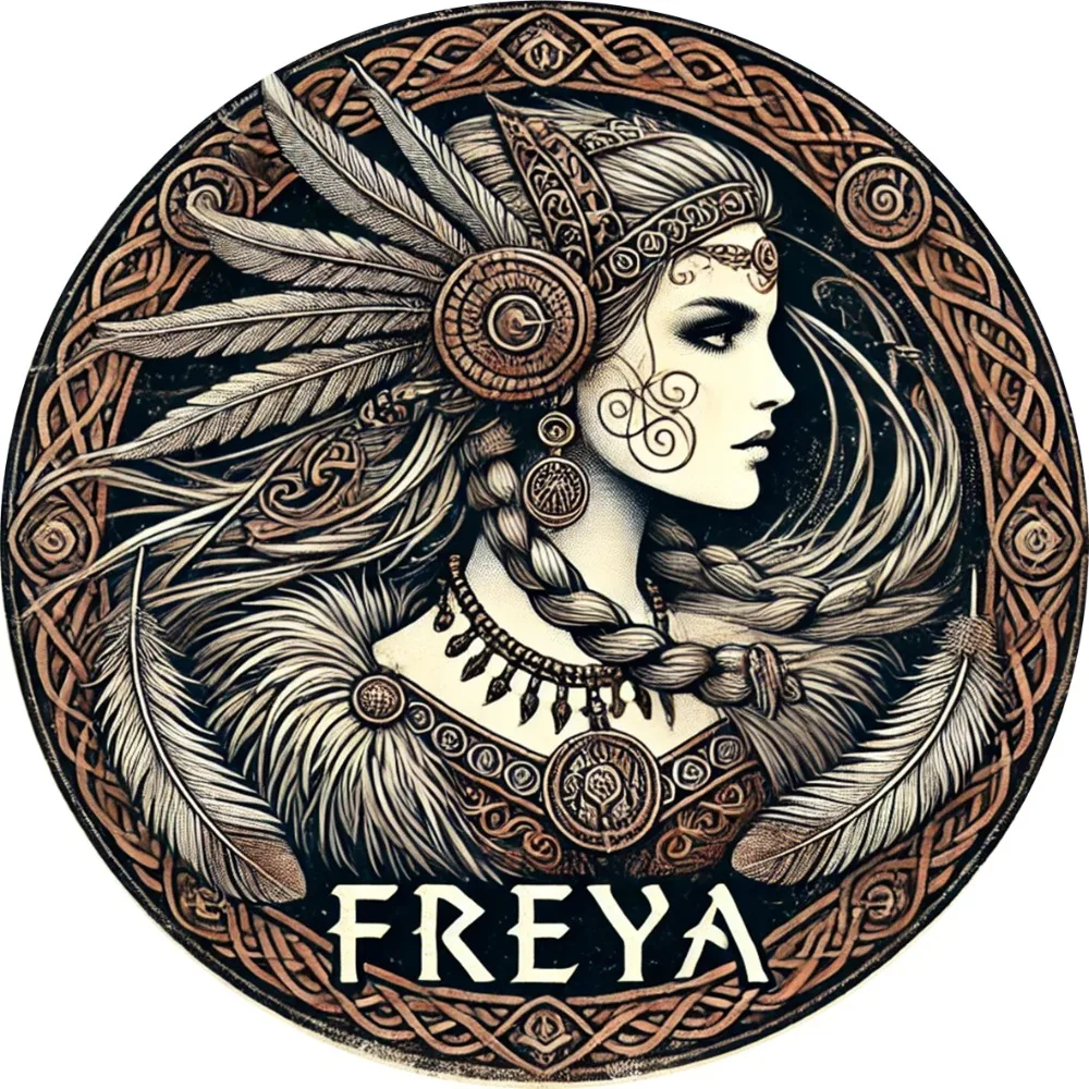 Freya Goddess Vintage Metal Sign - Bohemian Norse Mythology Aluminum Decor, Durable Wall Art for Home Garden Cafe Bar