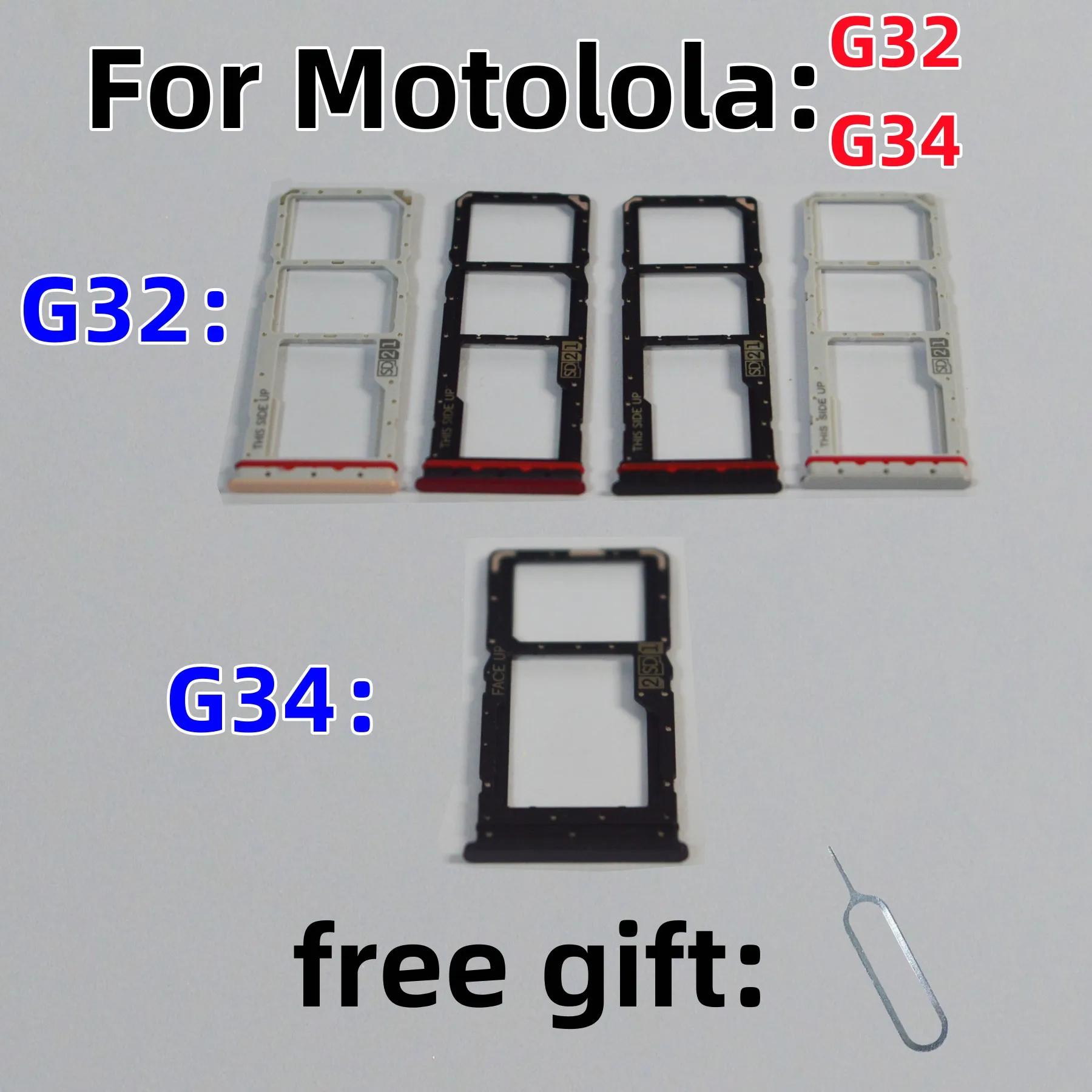 SIM Card Adapter Tray chip slot drawer Holder For Motolola Moto G32 G34 XT2235-2 XT2363-4 tray slot sim card tray MOTO G32/G34