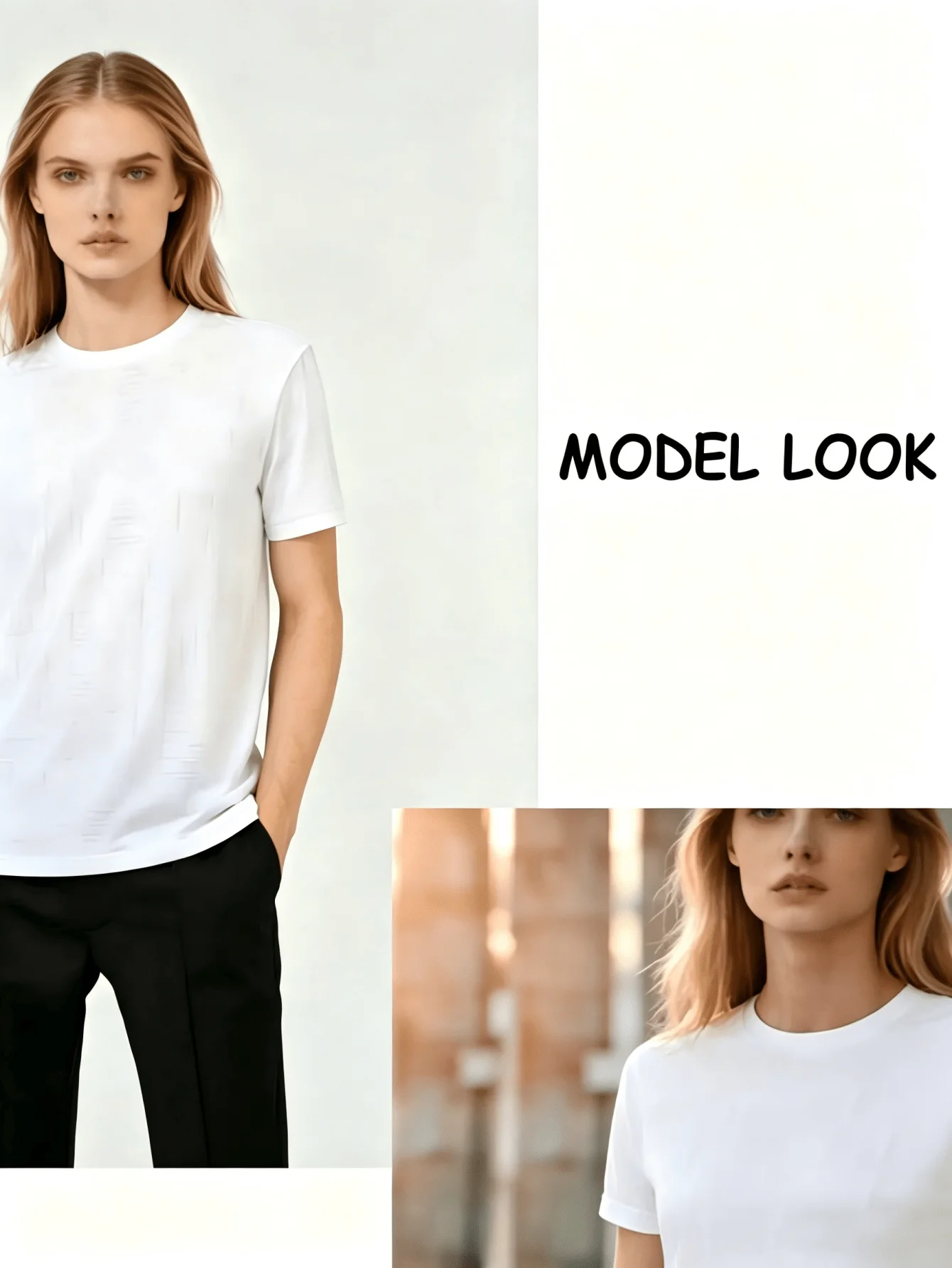 Spring and Summer Women's Black Hair Meatball Head Girl Angel Wing Illustration Print Loose Round Neck Short Sleeved T-shirt