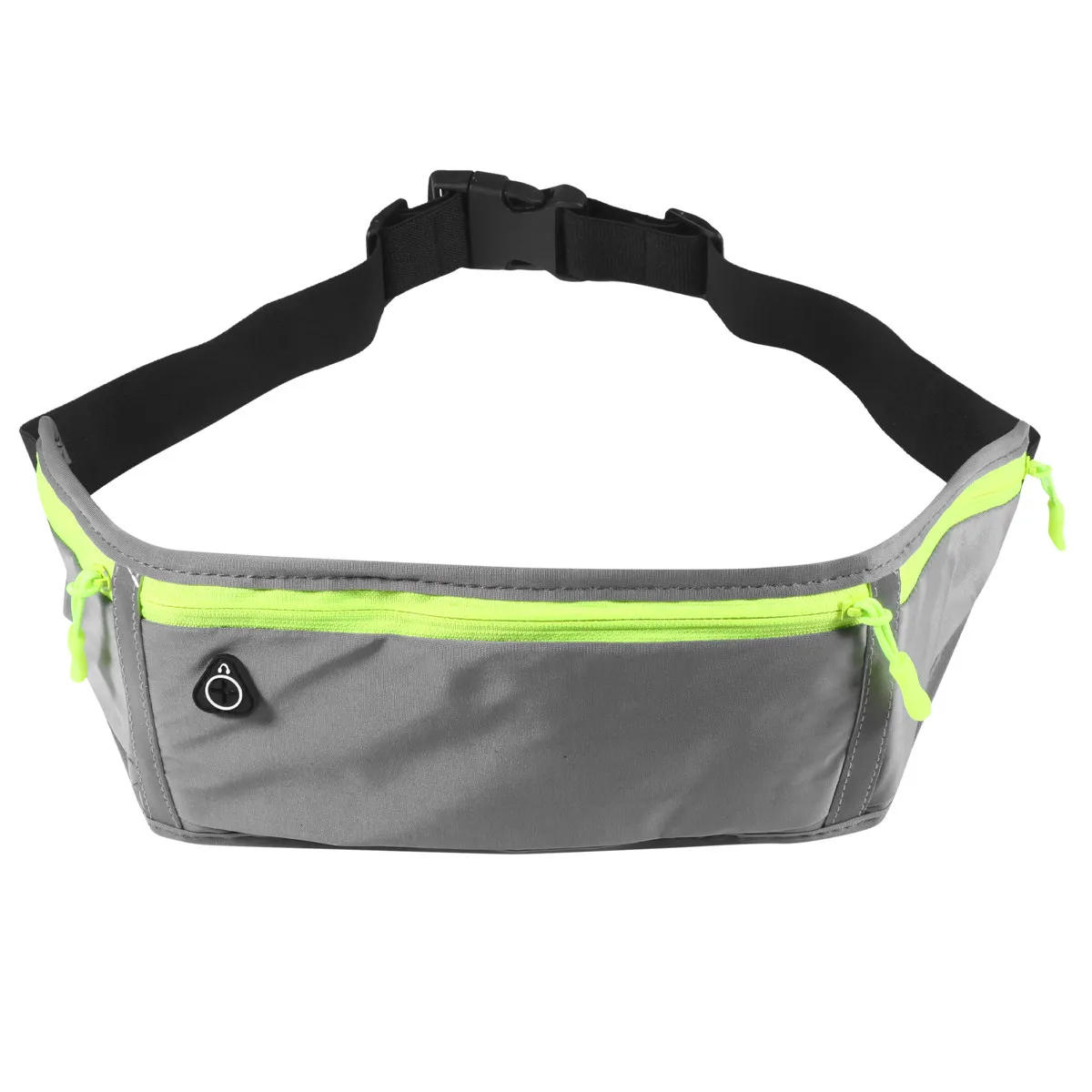 

1Pcs Waterproof Running Waist Pouch Dark Grey Three Compartment Sports Waist Pack Reflective Breathable Lightweight Water