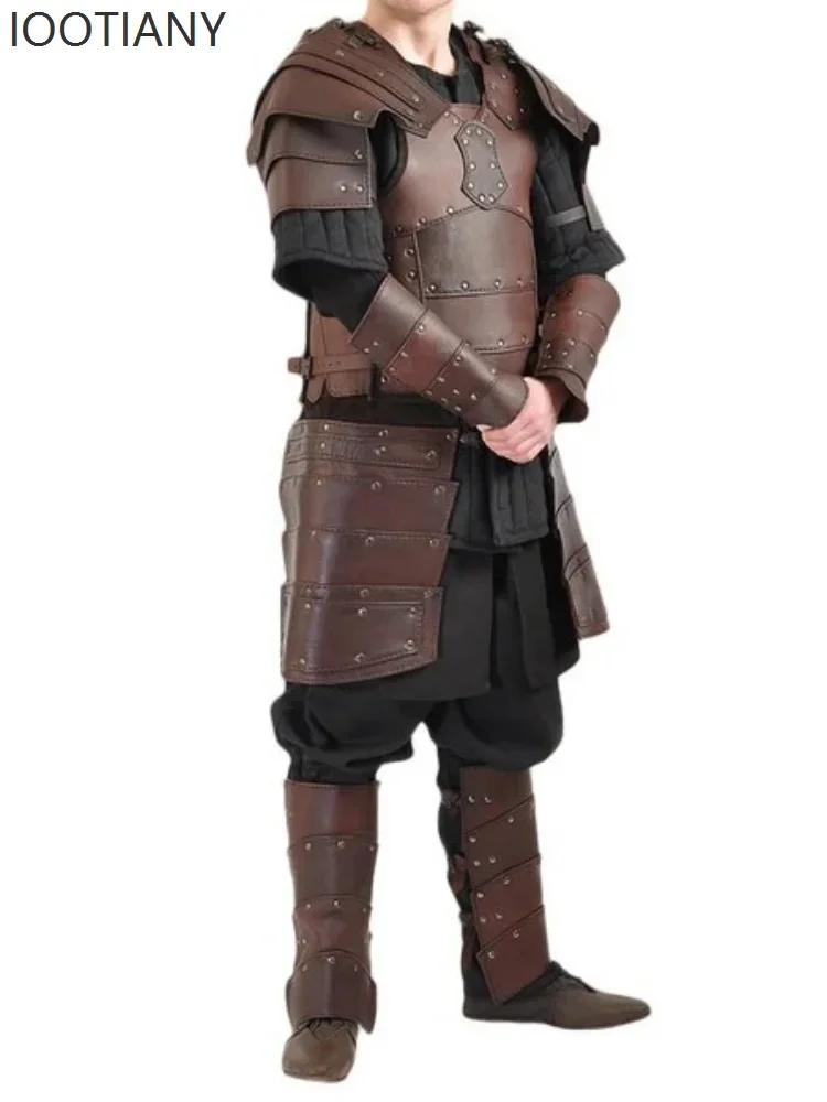 

CosplayHalloween Retro Medieval New European And American Unisex Viking Armor Pu Leather Armor Warrior Cosplay Stage Props Costu