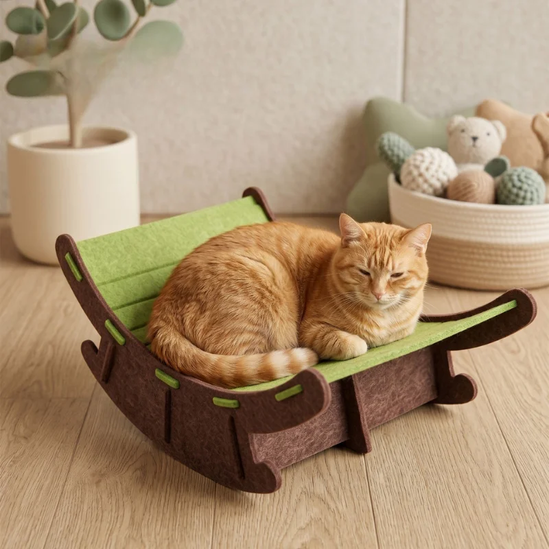 Pet rocking chair cat scratcher wear-resistant four-season universal integrated rest bed cat ** commonly used