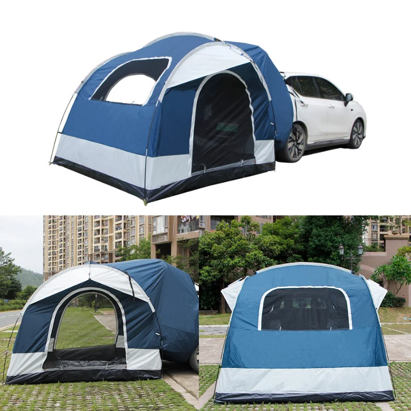 

Outdoor Camping Tents Car Trail Rear Trunk Tent 4 Person Sun Sunshade Waterproof Tent Road Trip For Vehicle Awning