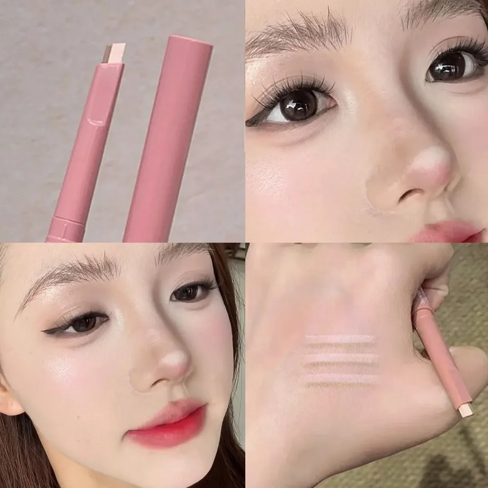 2-in-1 Matte Erhellen Liegen Seidenraupe Untere Augenlid Make-Up Kontur Stift Doppel-ende Eyeliner Seidenraupe Bleistift Highlighter Cosmeticos