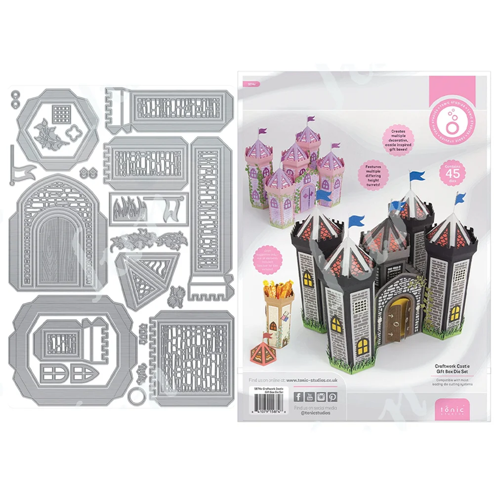 

New Craftwork Castle Gift Box Die 2025 Metal Cutting Dies Cut DIY Scrapbooking Paper Craft Handmade Album Card Template