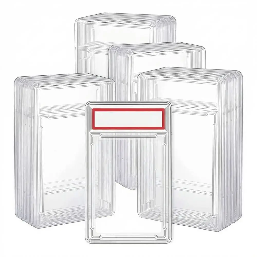 65×90mm 35PT Graded Card Case Transparent UV Protection Collectible Card Box Sturdy Durable Trading Card Protection Box
