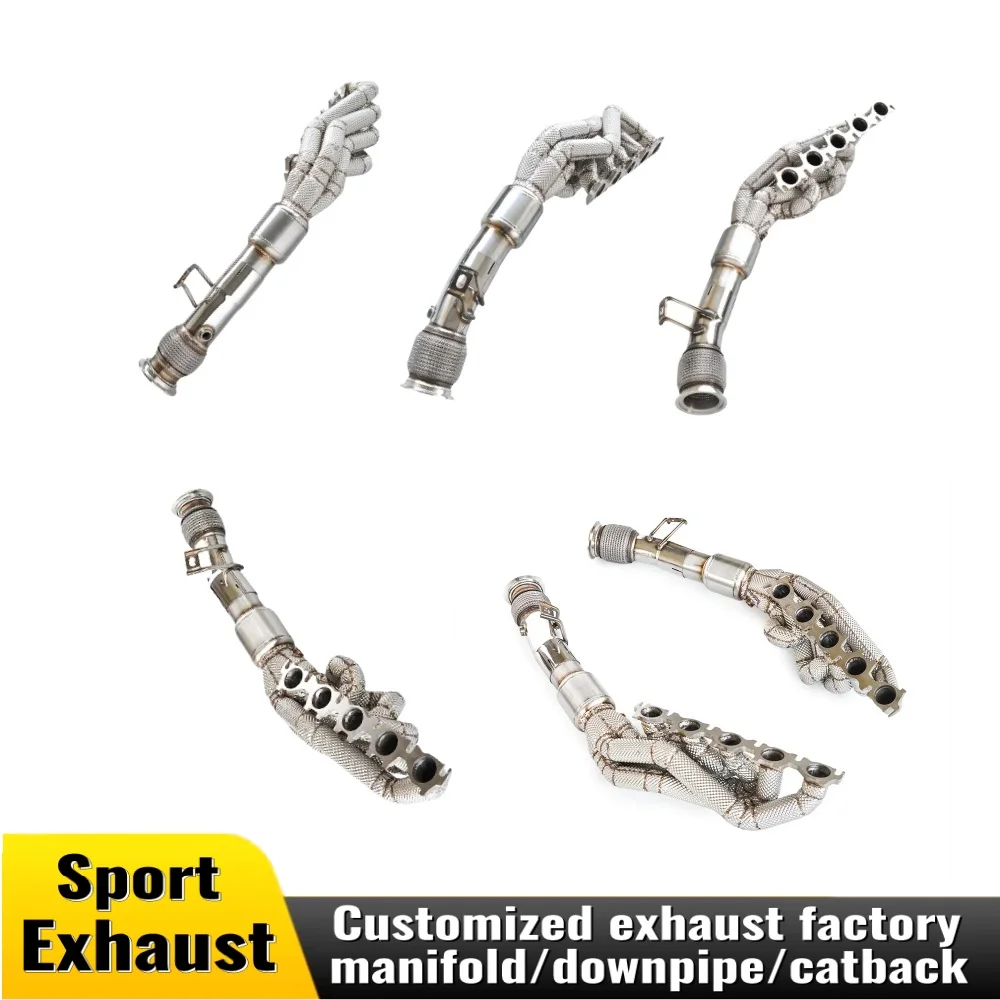 

For Lamborghini Huracan LP580 LP610 5.2l 2014-2018 stainless steel exhaust downpipe catalytic converter head exhaust upgrade