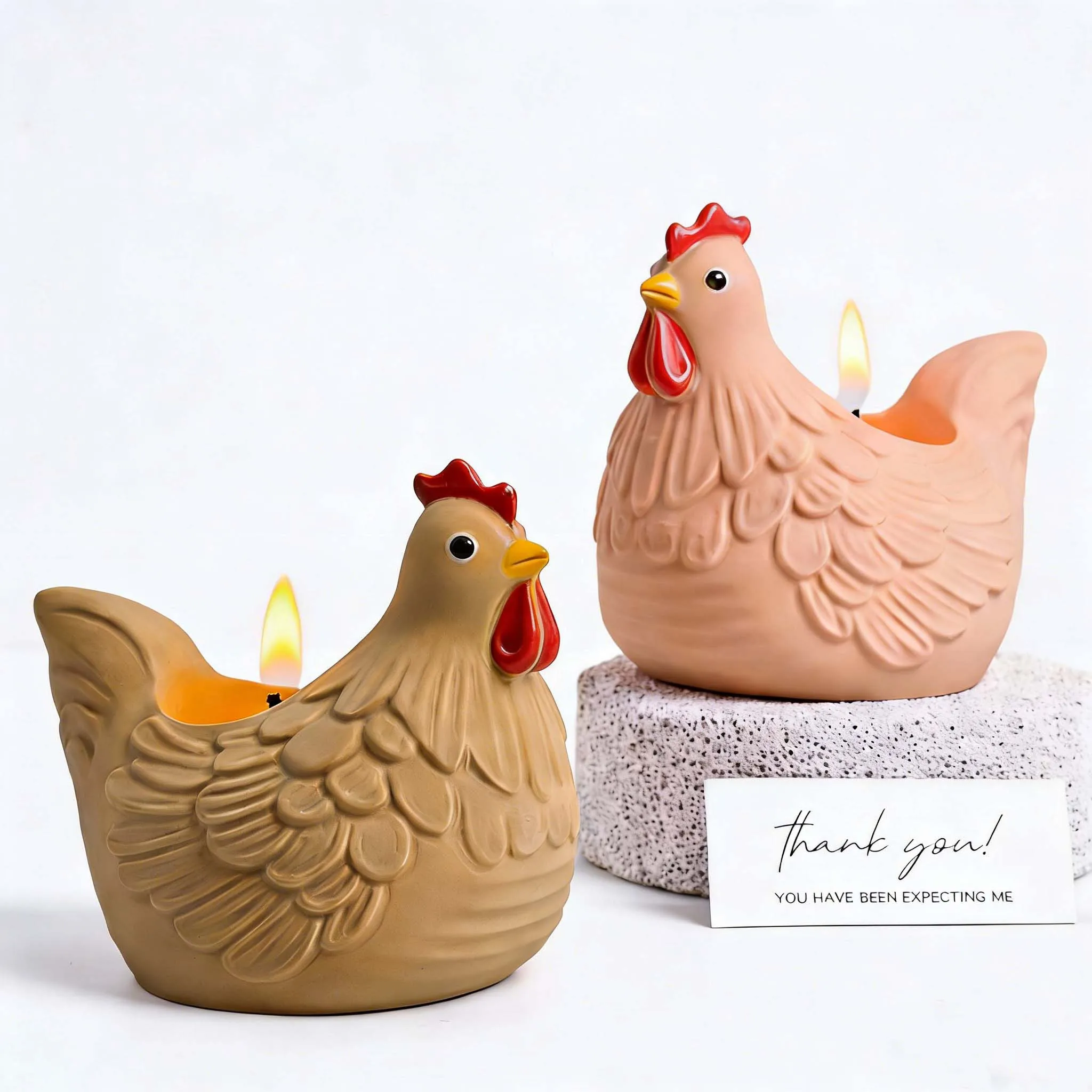3D Hen Candle Holde…
