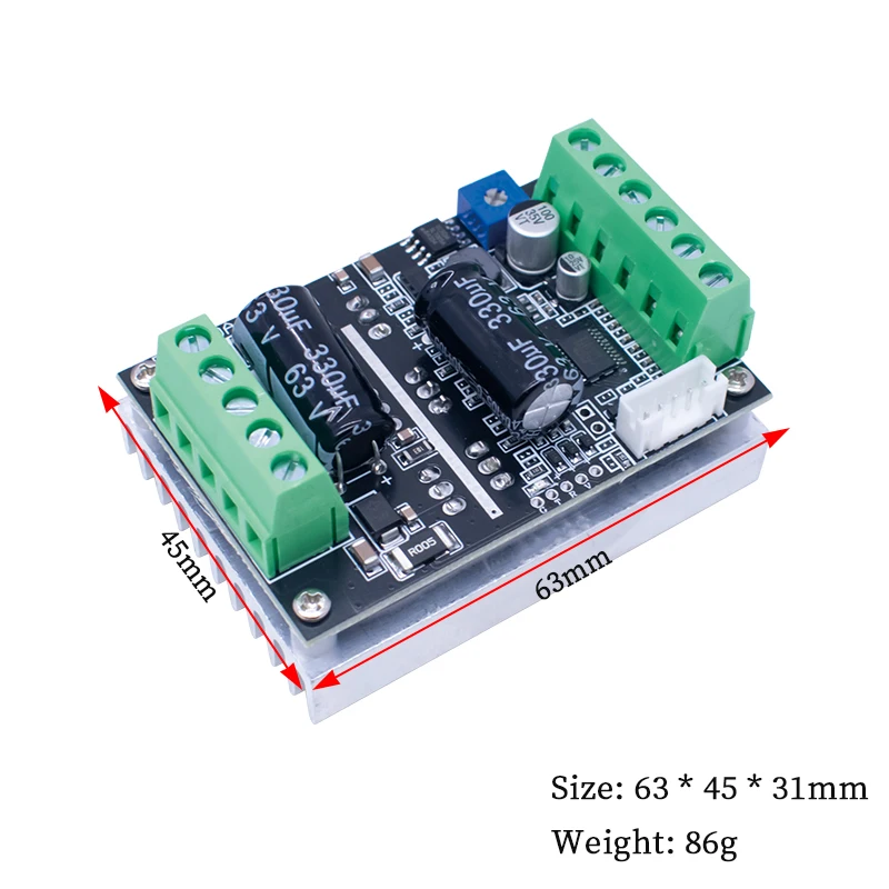 500W  DC 6- 60V 20A  Hall Motor Control Driver Board BLDC Three-Phase Brushless Motor Controller