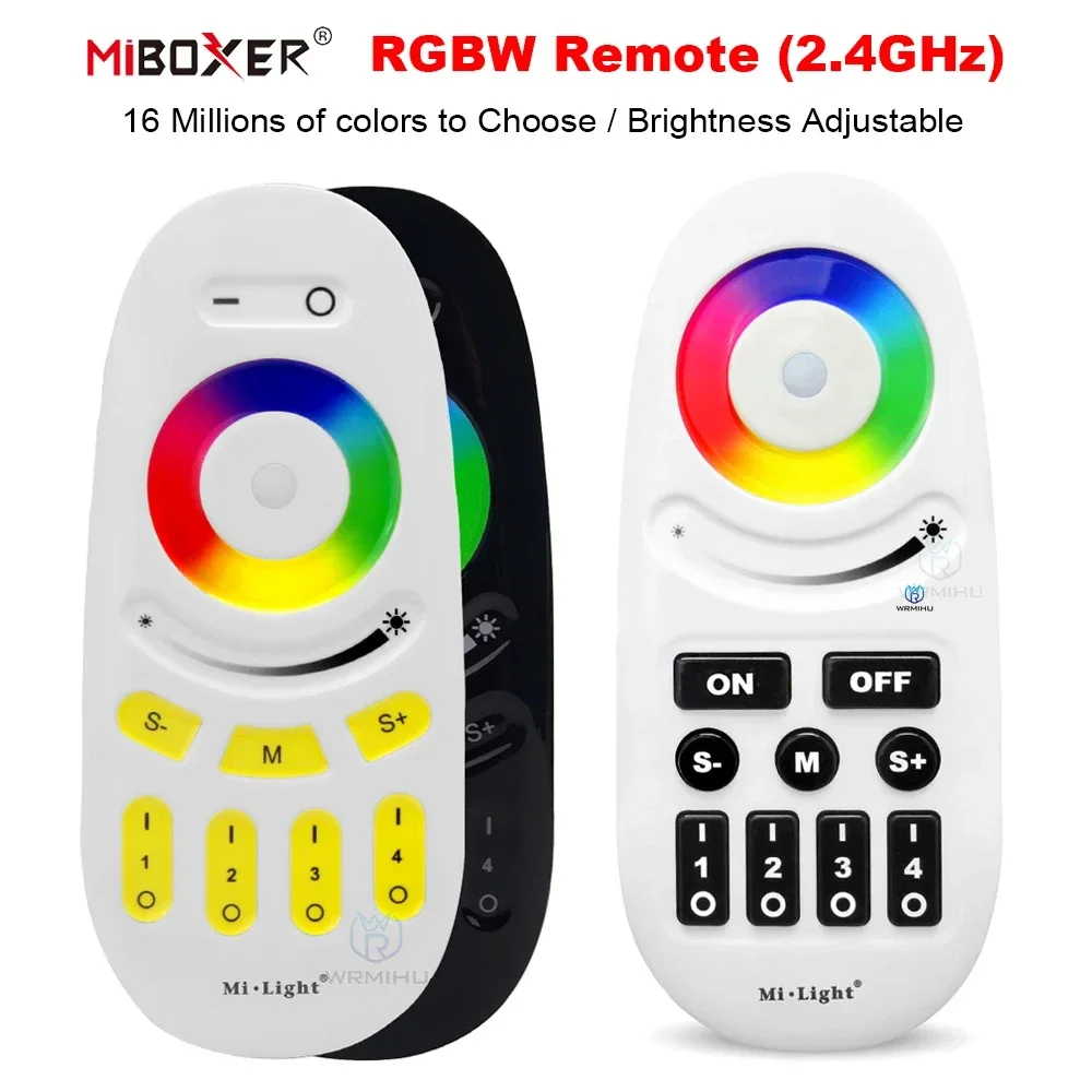 Miboxer 4-зонный 2,4G RGBW RF пульт дистанционного управления сенсорная кнопка 16 миллионов цветов регулируемая яркость FUT095 FUT096 светодиодная лента