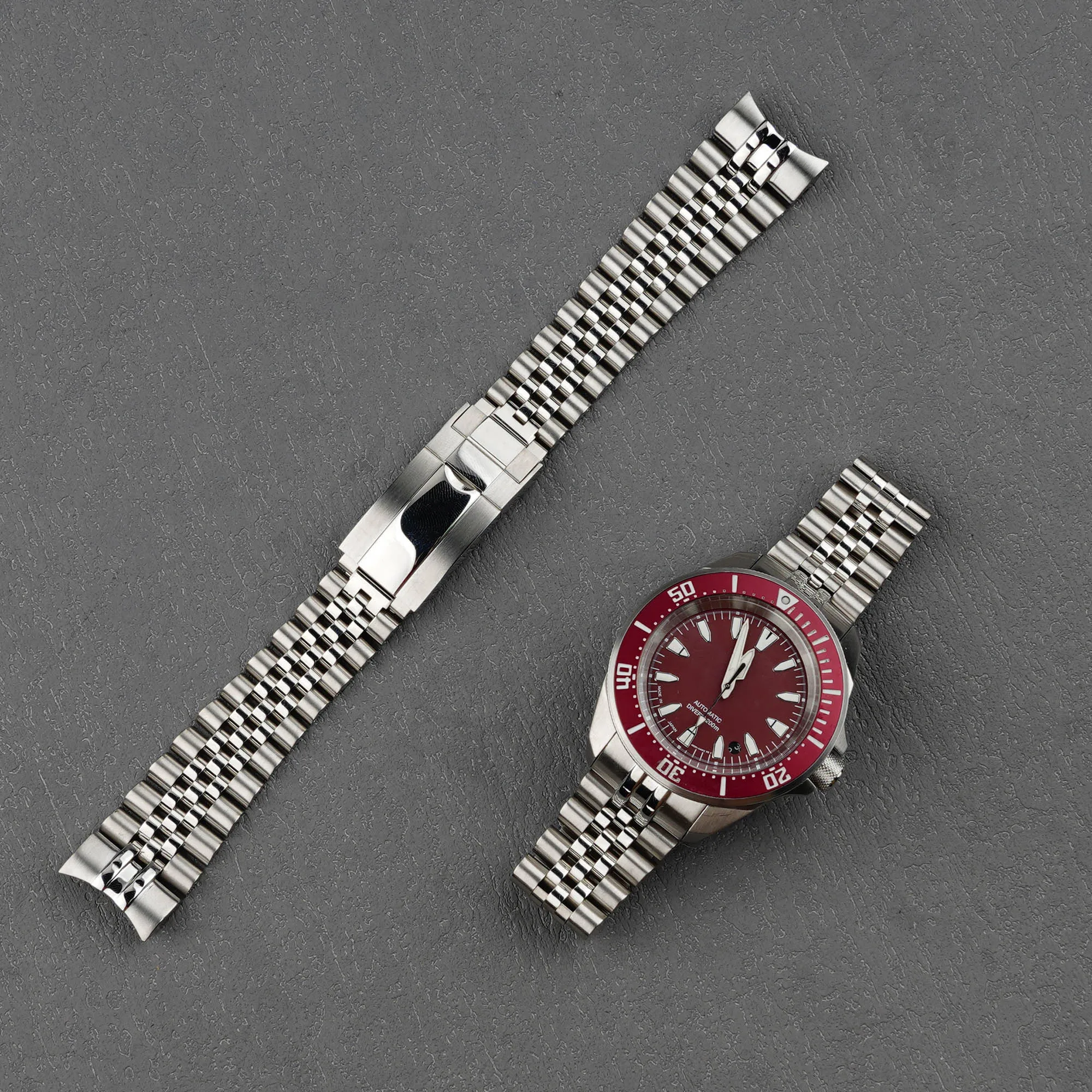 

For Seiko Mini Samurai SBDY129 SBDY135 SBDY131 SBDY133 20mm Jubilee Strap Style Solid Link Stainless Steel Watch Band By Rolamy