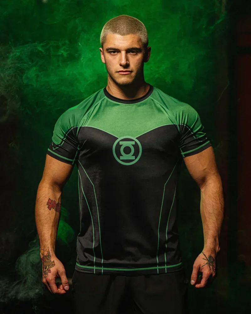 Filmkostüm, Superhelden-Kostüm, Green-Lantern-Spezialausgabe, weicher und bequemer Stoff, formgebendes Design. – Detail 3