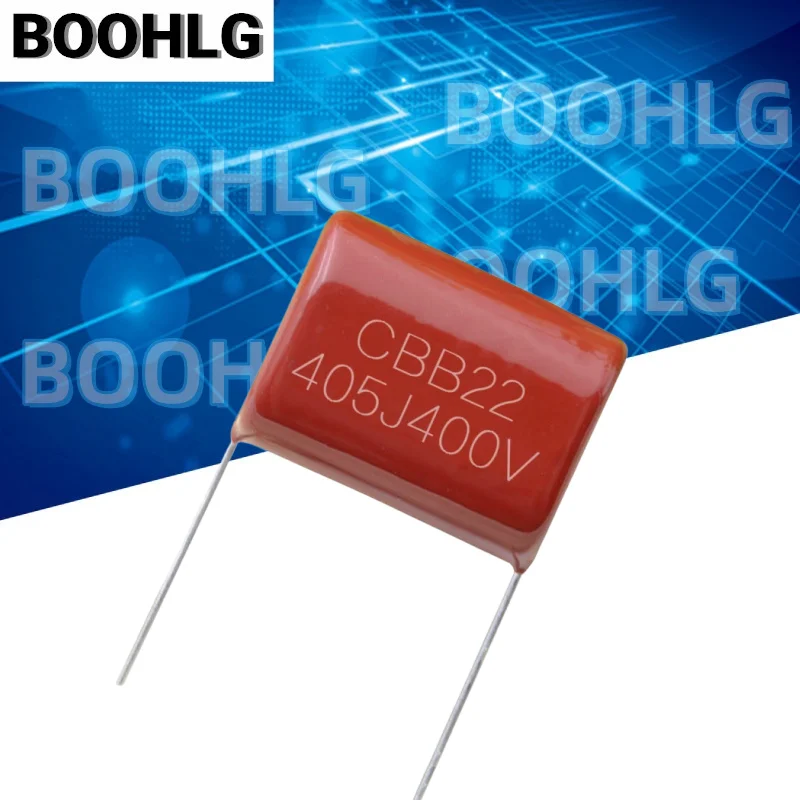 10Pcs CBB22 Metallized Polypropylene Film Capacitor 400V 405J 4uF Pitch 25mm Radial Film Capacitor