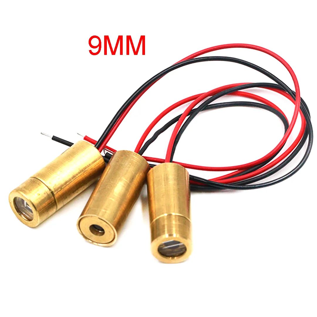 9MM Laser Head Line/Cross/Dot Red Laser Tube Laser Diode Semiconductor Laser Tube 3V 50mW Wavelength 650nm