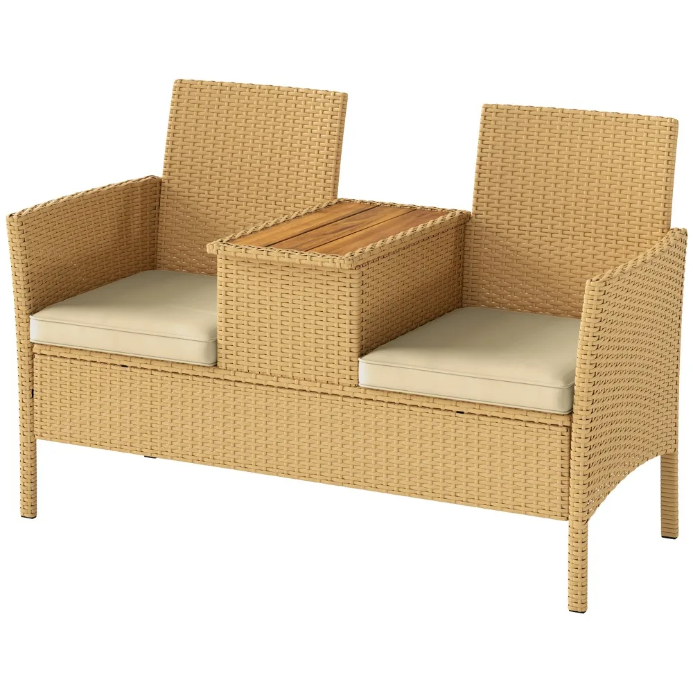 

2 Seater Garden Chair with Storage Box