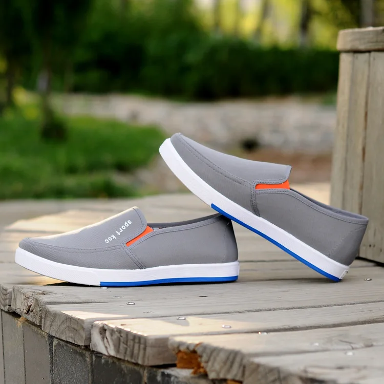 2021 Spring and Autumn New Men's Canvas Shoes Breathable Casual Men's Loafers Lazy Single Shoes Men's Cloth Shoes Large Size