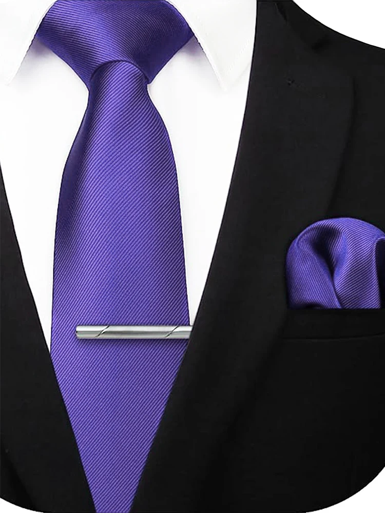 JEMYGINS Solide Grün Blau Männer Mode Krawatte Taschentuch Krawatte Clip für Smoking Zubehör Klassische Seide Luxus Krawatte für Mann Geschenk – Detail 25