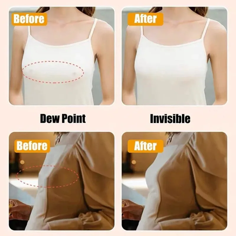 Women Invisible Nipple Cover Reusable Adhesive Petals Breast Chest Bra Strapless Skin Black Nipple Sticker Pad for Party Dresses