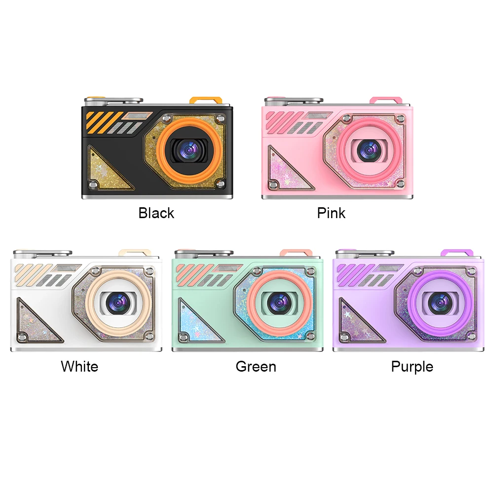 Цифровая камера 64 МП 2,8 дюйма с защитой от сотрясений, цифровая камера для точек и съемки, маленькая камера, камера для видеоблогов 4K для подростков, взрослых, начинающих