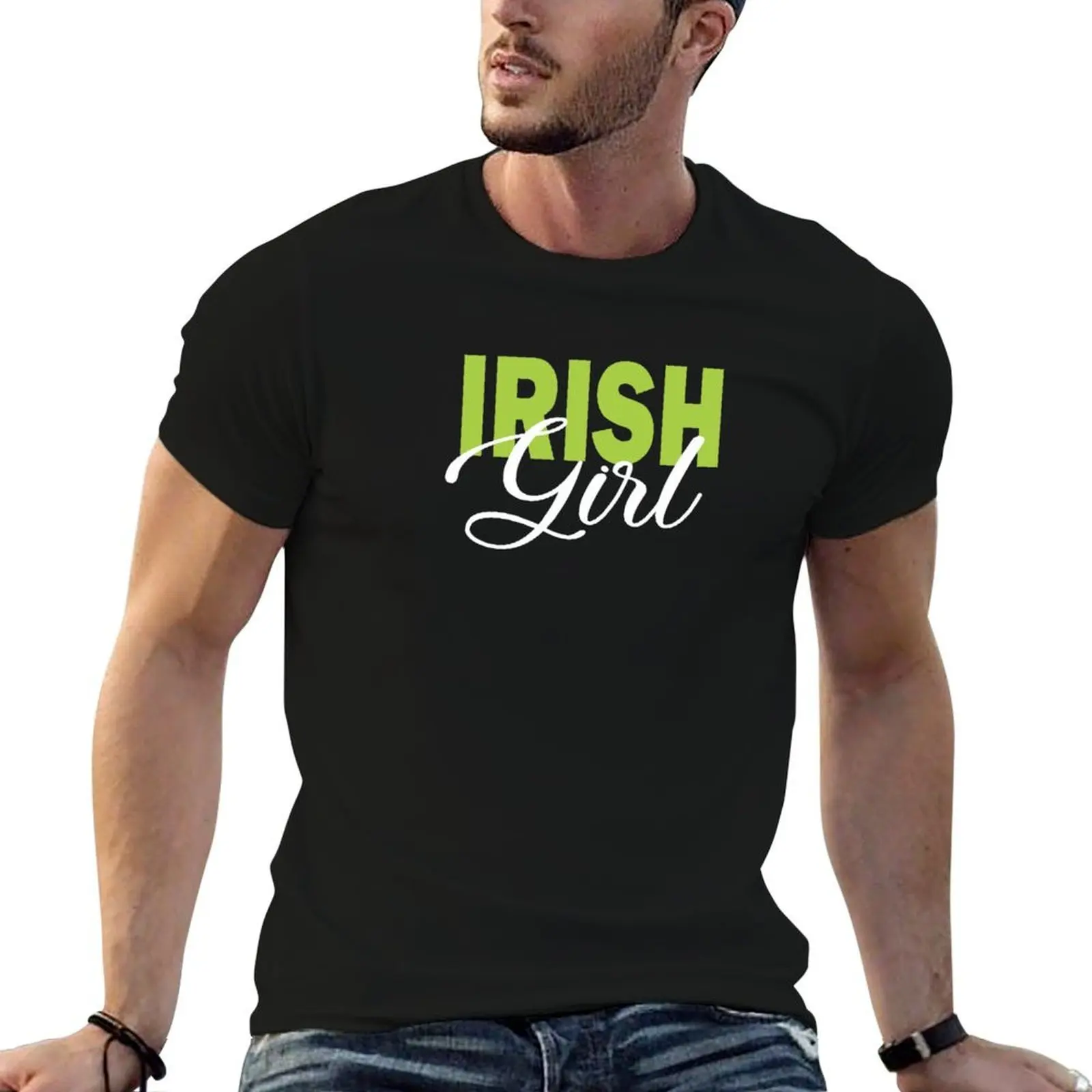 

Irish girl T-Shirt t shirts for man graphic tees t shirts cotton 100% T-Shirt