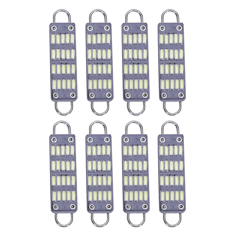 Bulb 44Mm Bright White Festoon LED Bulb,20 SMD Rigid Loop 1.73 Inch Interior Dome Map LED Lights 561 567 564,Pack Of 8