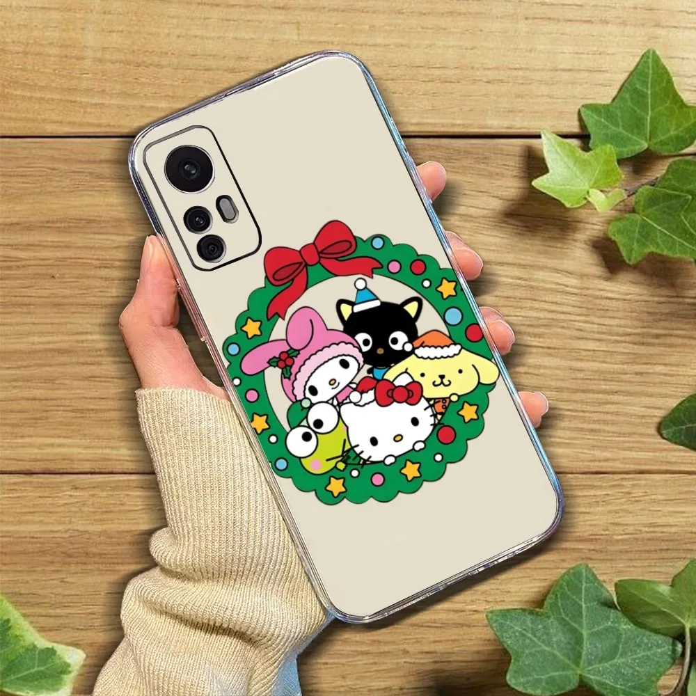 Christmas S-sanrio Phone Case For Xiaomi 11 Redmi Note 11 5G 8T 9A 9 10T Note8Pro Note9 12SUltra Transparent Case