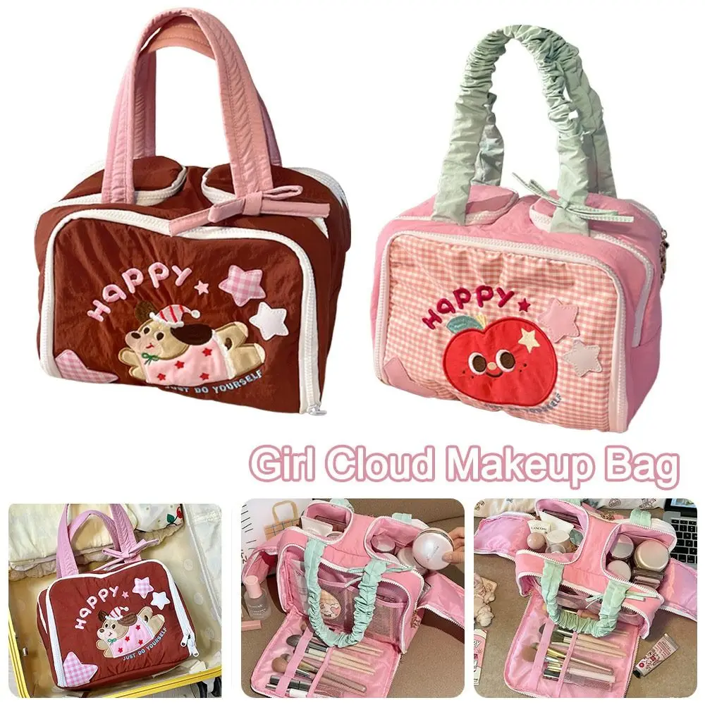 

Cartoon Multi-pouch Cosmetic Bag Large Capacity Portable Partition Toiletries Bags Makeup Pouch
