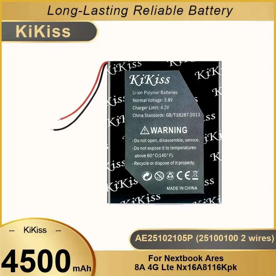 

Tablet Battery AE25102105P 25100100 2 Wires 4500Mah For Nextbook Ares 8A 4G Lte NX16A8116KPK