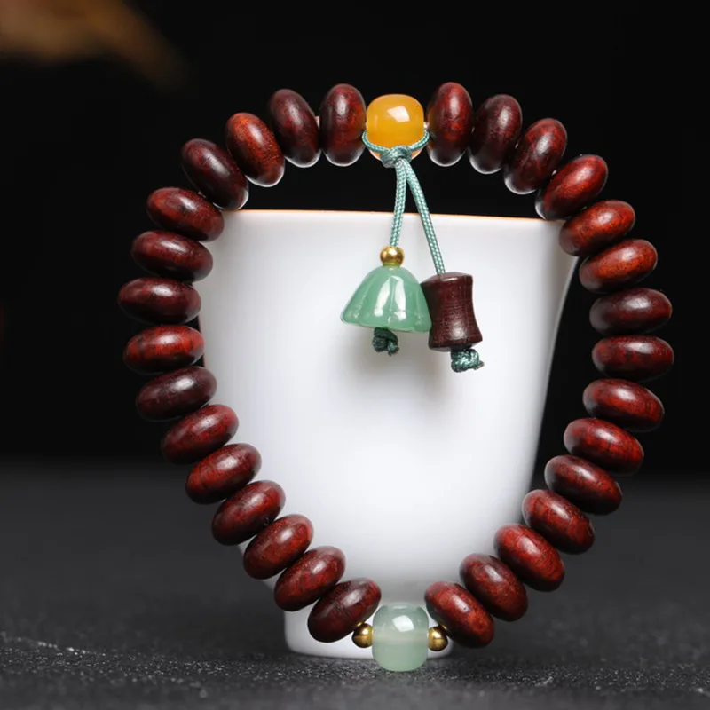 Zambia Lobular Rosewood Abacus BeadsDIYAccessories Liangyuan Bracelet Rosary Men and Women Hand-Held Chain Buddha Beads