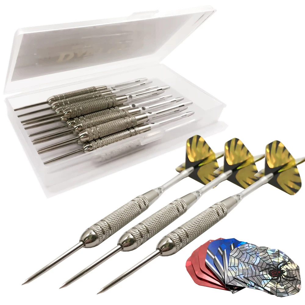 

Steel Tip Darts Set with Nonslip Iron Barrel, Aluminum Dart Shafts, Flights Needle, Bars Games, Athletics, 19g, 12 Packs